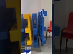 নীল 3 রানার্স ভারী দায়িত্ব প্লাস্টিক প্যালেট ইস্পাত ব্লক শৈলী 1300 * 1100 * 160 মিমি